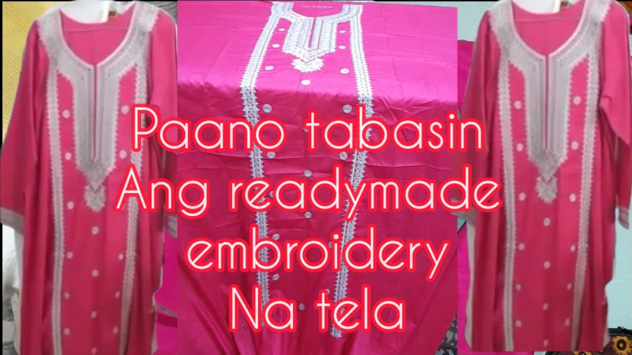 Paano magtabas ng tela / dress embroidery design