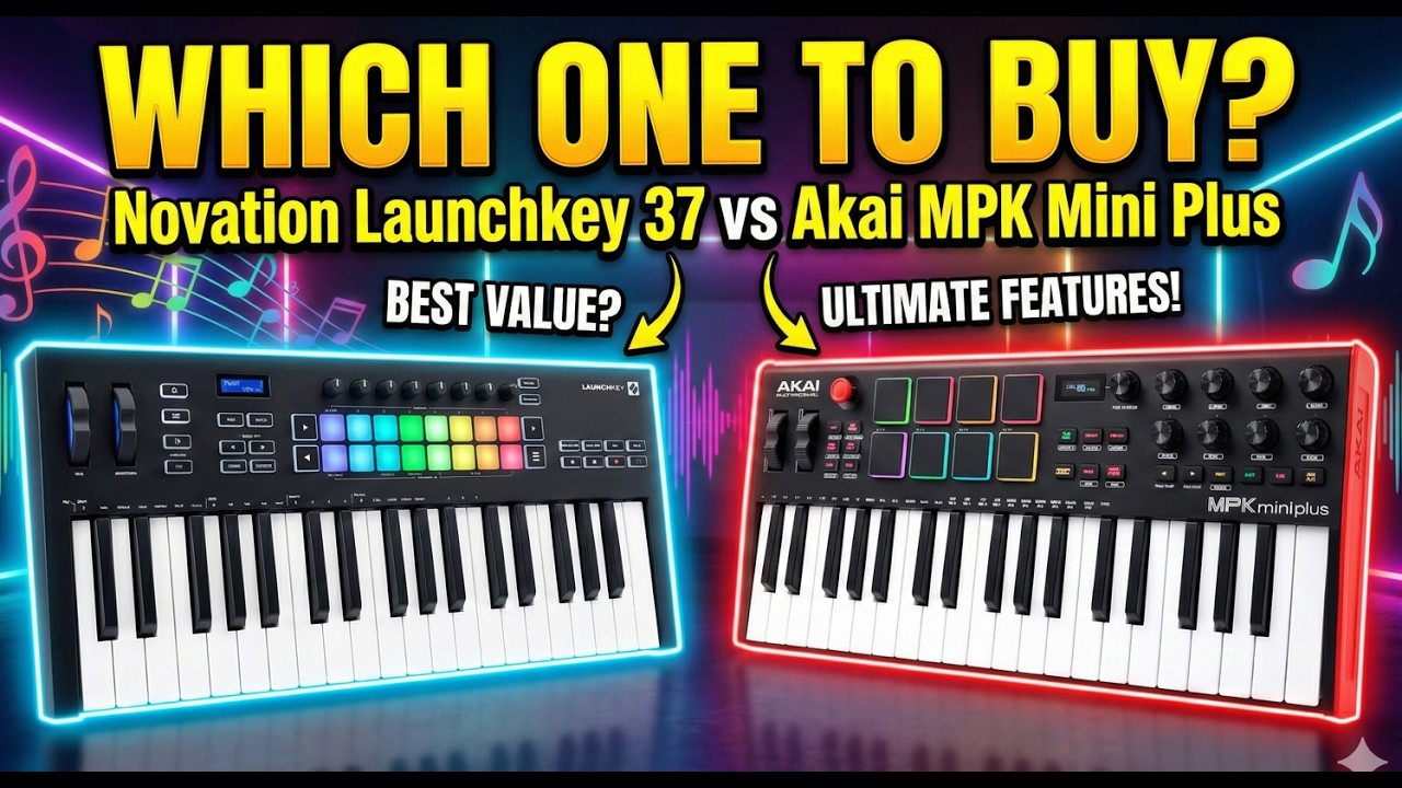 NOVATION Launchkey 37 vs AKAI MPK Mini Plus ¿Which is better? Best 37 key MIDI controller 2026