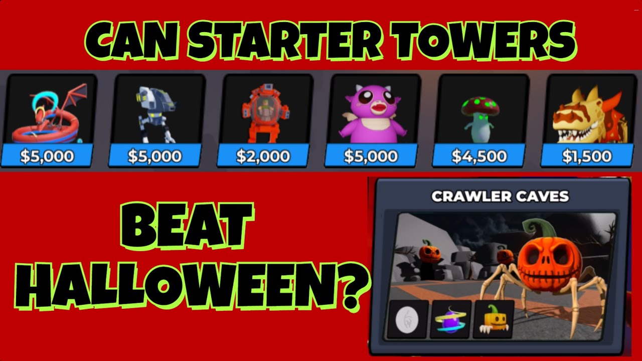 Can starter towers beat the new Halloween event?!?  (World defenders!)