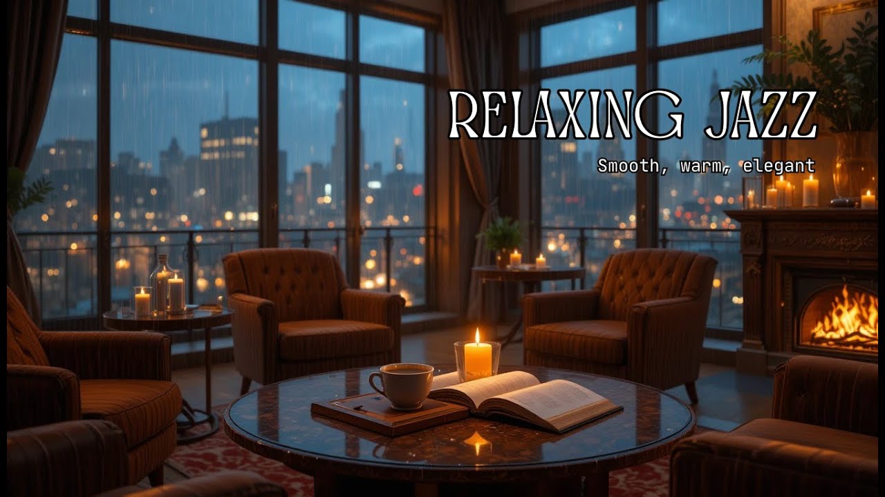 Midnight Jazz Relaxation ☕ Cozy Coffee Shop Ambience & Soft Piano for Stress Relief ✨