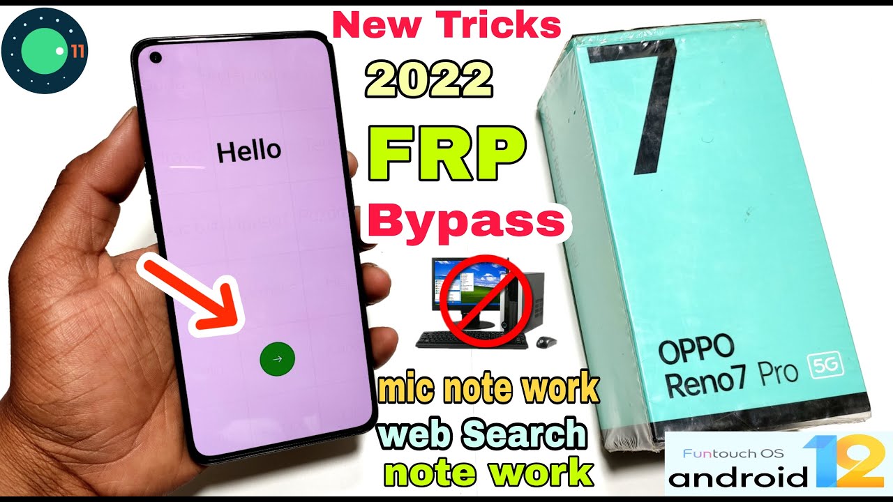 Oppo Reno 7 Pro 5g FRP Bypass | New Solution 2022 | Oppo (CPH2293) Google Account Bypass Without Pc