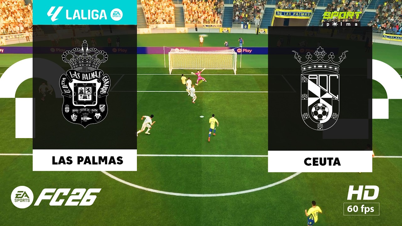Las Palmas vs Ceuta - LaLiga2 | PC [HD60] FC 26 - Realista Gameplay #Ceuta #LasPalmas #LaLiga2