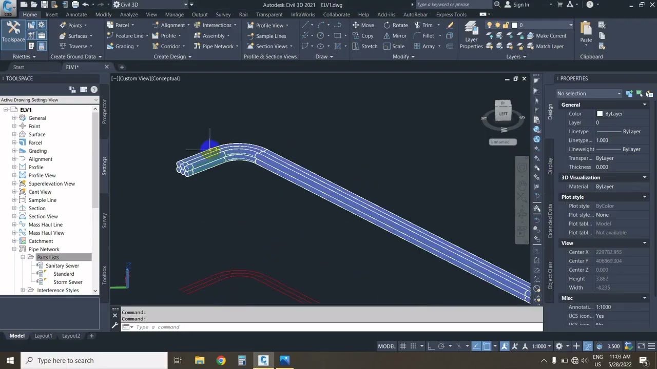 CREATE ELECTRICAL NETWORK BY CIVIL3D -3