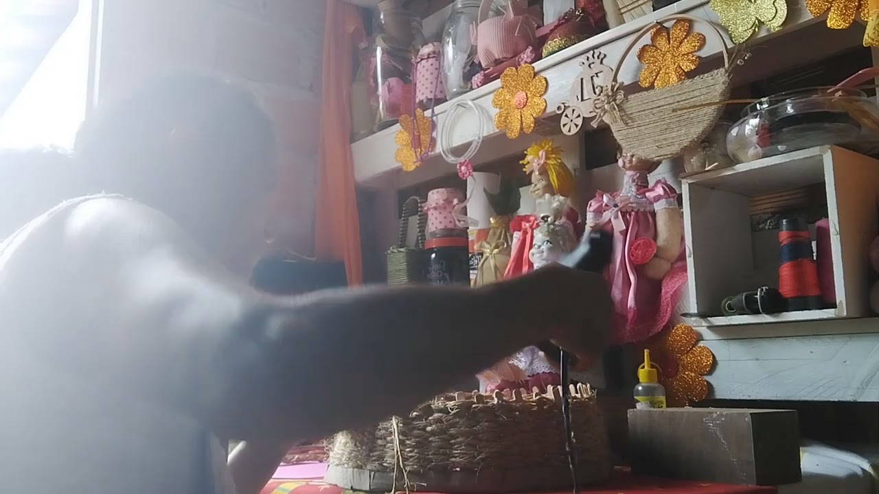 Como fazer uma cesta de corda.