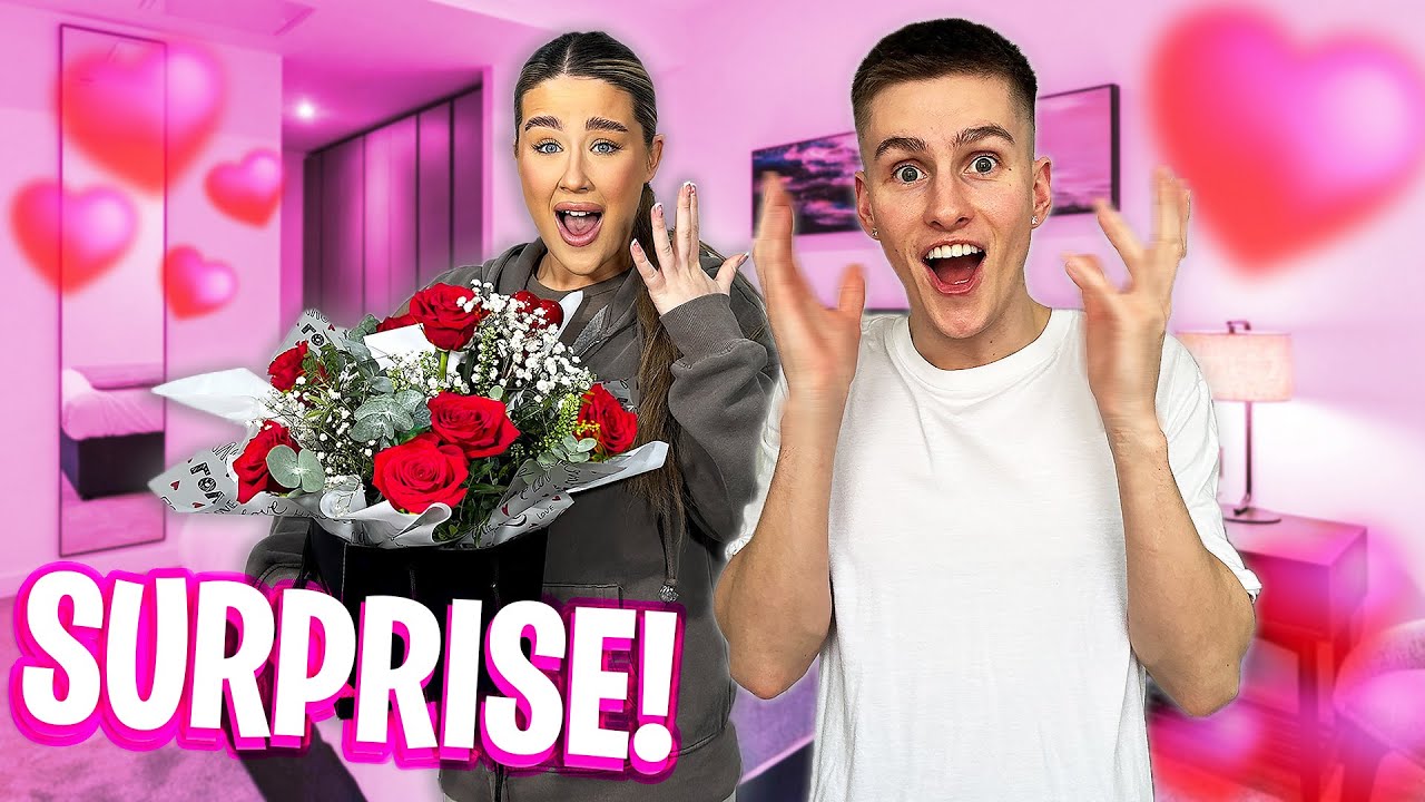 SURPRISING MY GIRLFRIEND WITH HER VALENTINES DAY PRESENTS!!!