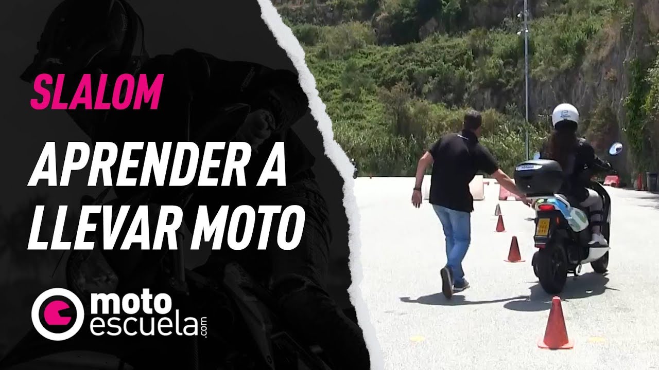 Motoescuela - Ejercicio de Slalom básico en moto