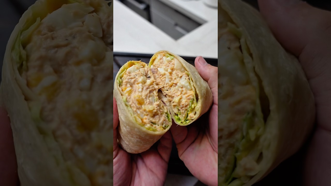 Spicy Tuna Wrap ! 🐟🌯 #tunawrap #wraptuna #spicywrap #wrap #wrapspicy