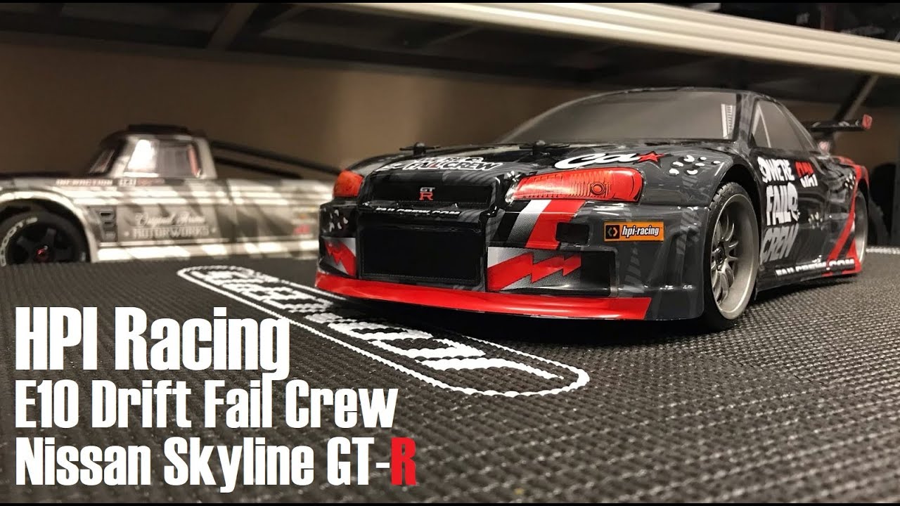 HPI Racing E10 Drift Fail Crew Nissan Skyline GT-R
