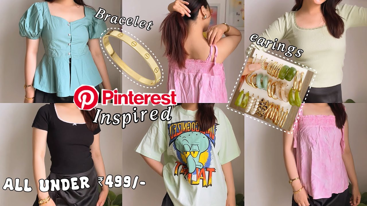 Amazon Favourites☀️| Pinterest Inspired 💌 | Tops & Oversized Shirts🍄 Affordable Haul💖