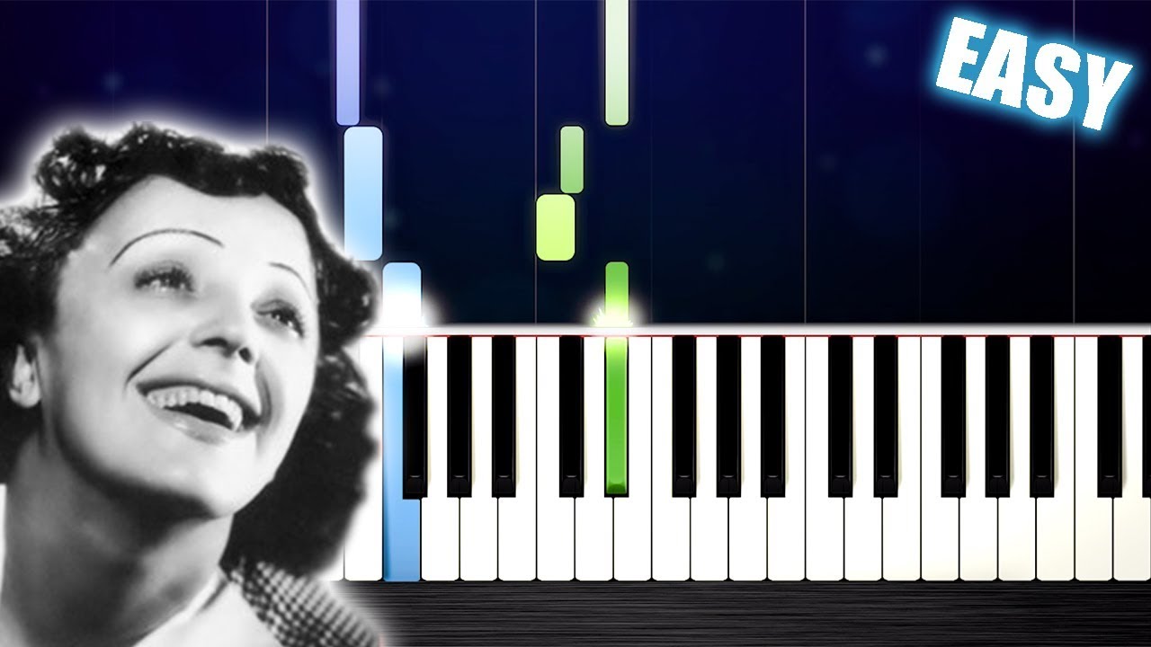 Edith Piaf - La Vie En Rose - EASY Piano Tutorial by PlutaX