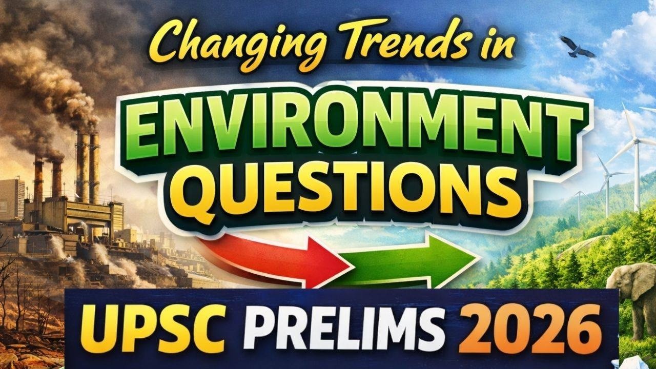 Changing trends in Environment Questions | UPSC Prelims 2026
