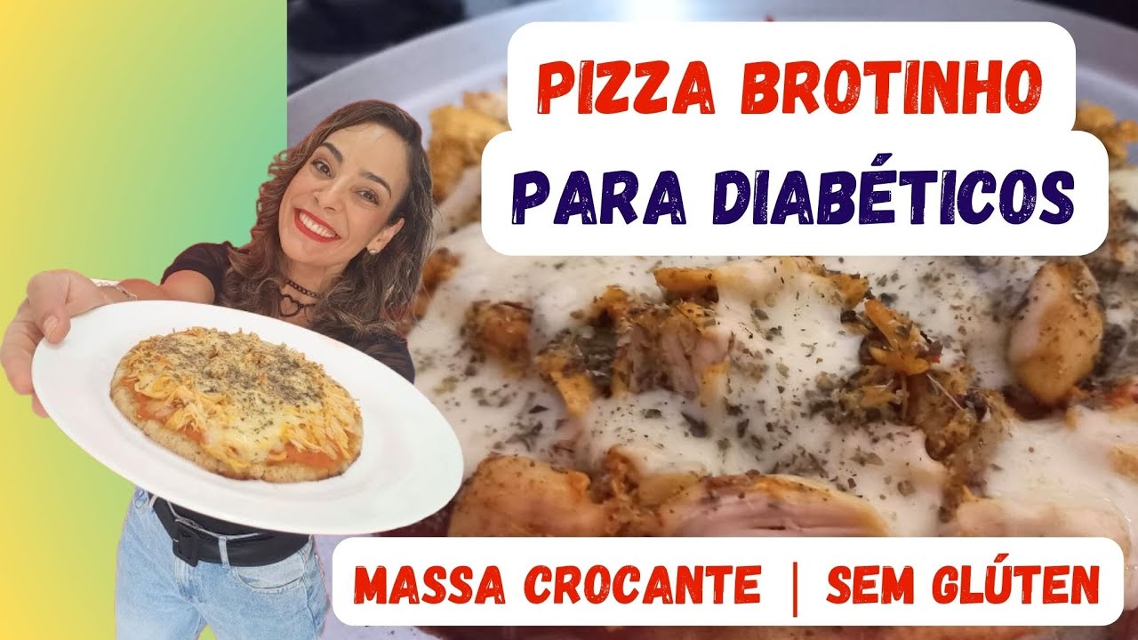 Pizza Brotinho Para Diabéticos Massa Crocante | Low Carb | Sem Glúten