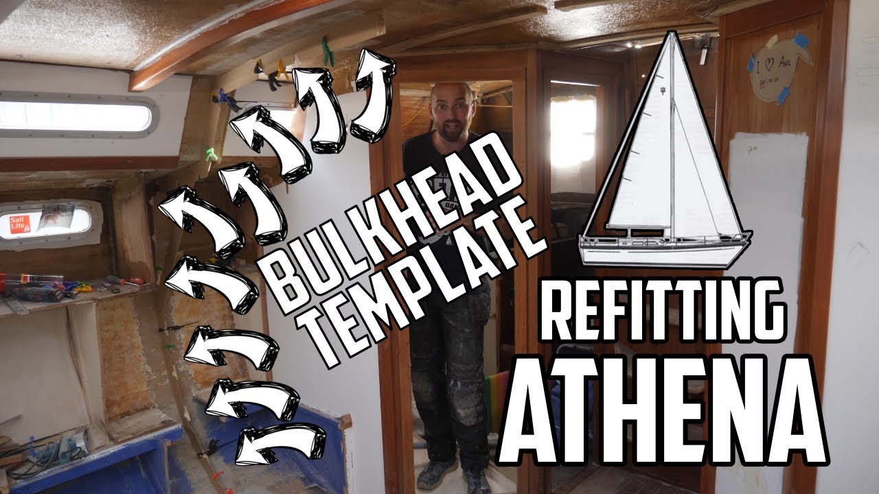 Sail Life - Bulkhead template and laying up more glass - DIY boat repair