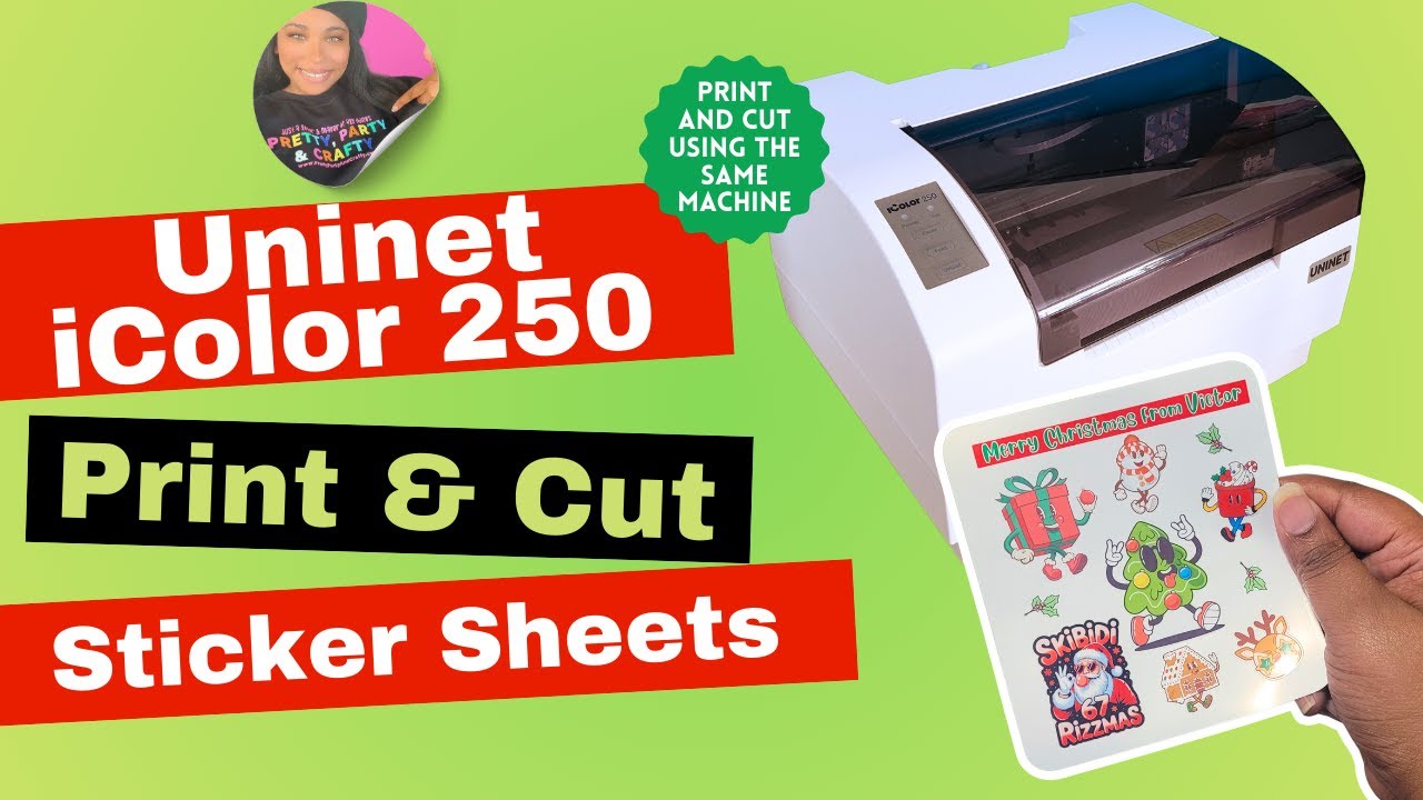 Набор наклеек Uninet iColor 250 для печати и вырезания, созданный в Canva.