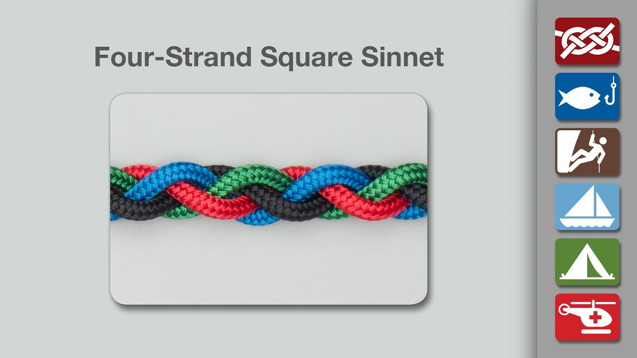 How to Tie the Four Strand Square Sinnet