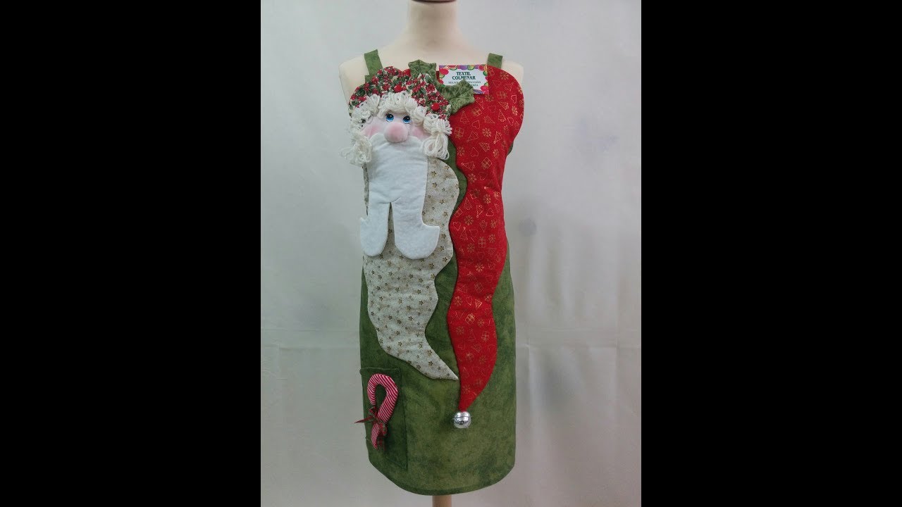 TUTORIAL DELANTAL PAPÁ NOEL (EXCLUSIVO TEXTIL COLMENAR)