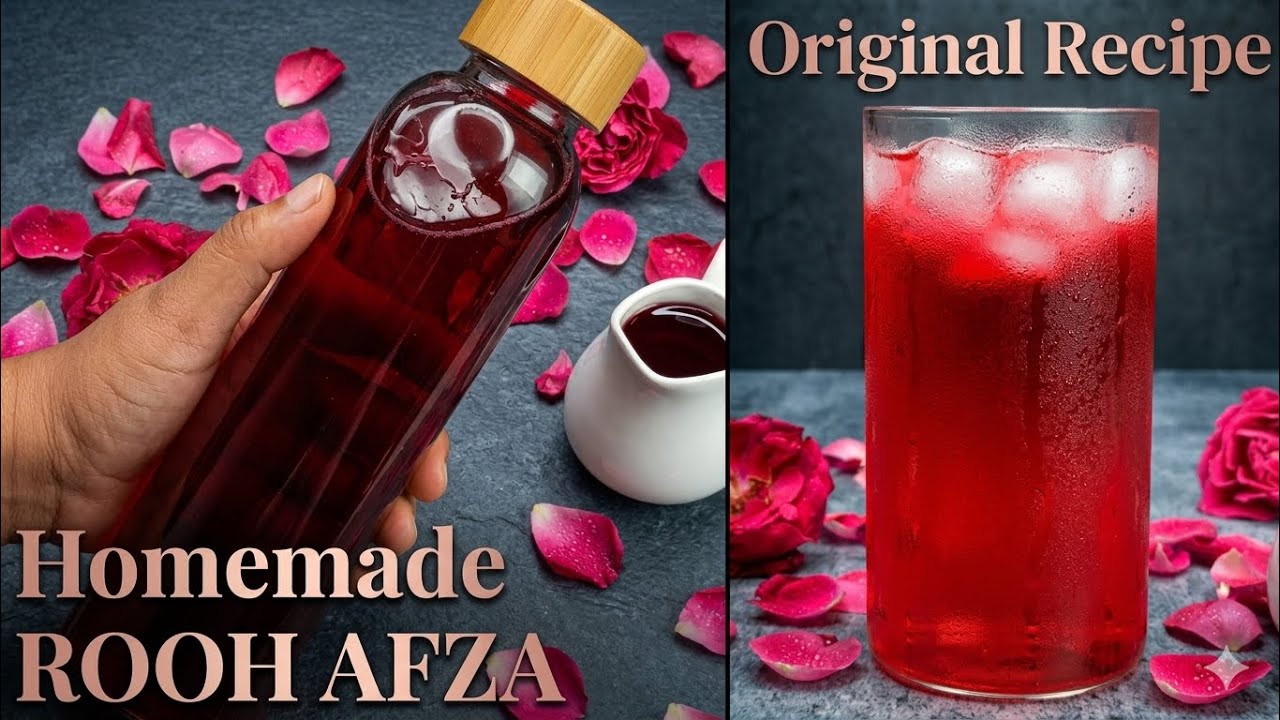 Homemade ROOH AFZA Sharbat Recipe | How to Make Rooh Afza Syrup at Home