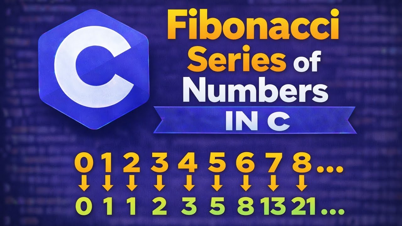 Fibonacci series of Numbers in C | BCA | Fibonacci series in C language 