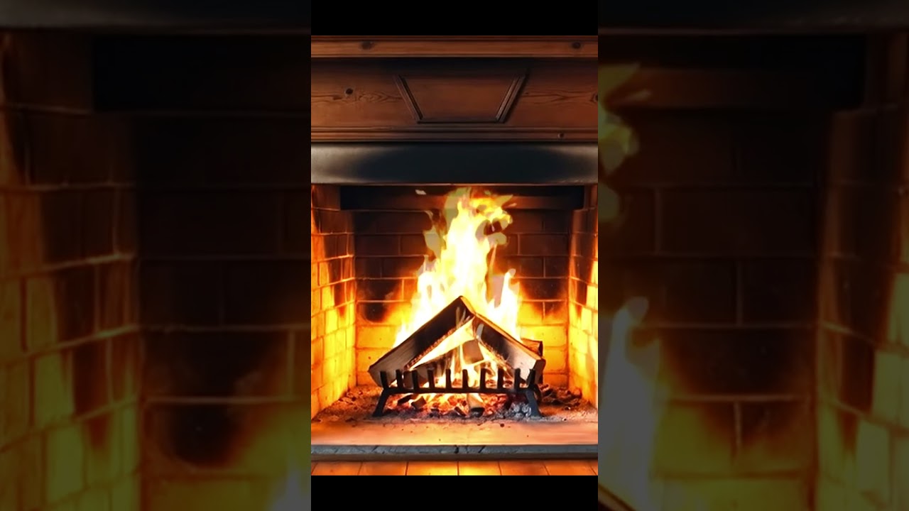 Fireplace Relaxing Sound #shortsvideo #cabinfireplacevibes #relax #burningfireplace