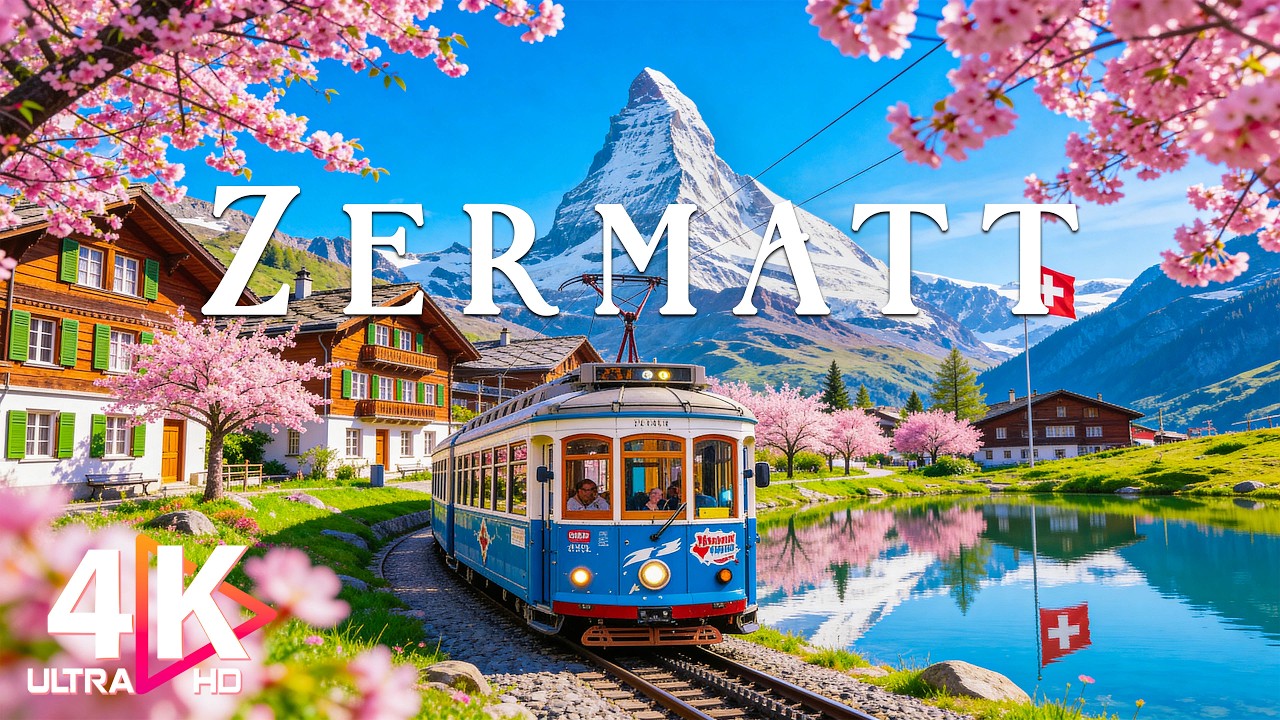 Zermatt Spring 4K 🇨🇭 Discover Hidden Switzerland – Alpine Meadows, Fairytale Chalets & Timeless Calm