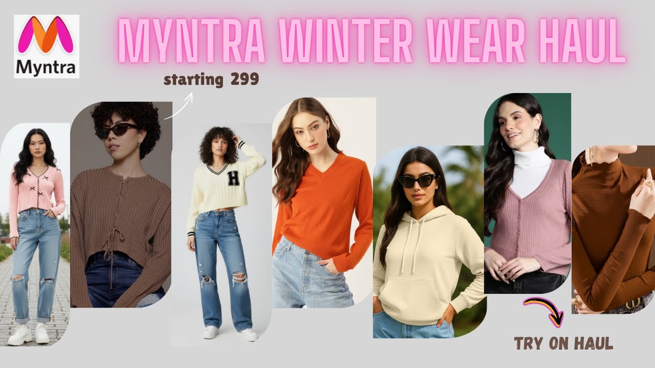 Myntra Winter Sweater Haul 🧥 Under 750/-  | Cozy, Stylish & Affordable Finds @Myntra