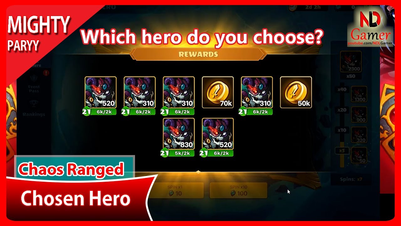 MIGHTY PARTY - Chosen Hero Event Chaos Ranged Hero June 2023