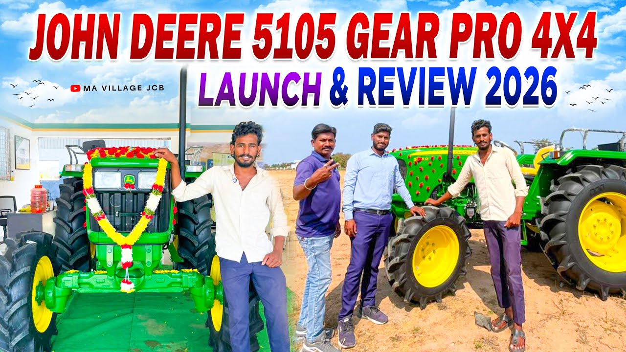 John Deere 5105 4X4 gear pro launch || review 2026 model @Mavillagejcb 