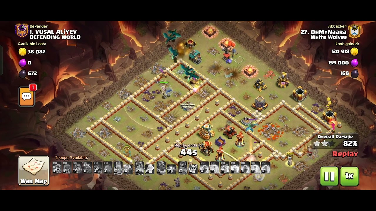 War Klasik COC 50 VS 50 White Wolves Win #clashofclans #cocindonesia #supercell