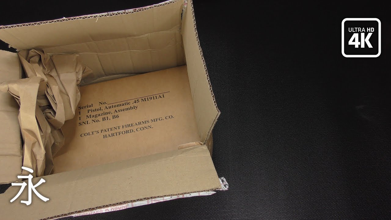 Unboxing & Overview: Cybergun/KWC Colt M1911A1 parkerized CO2 GBB pistol [4K]
