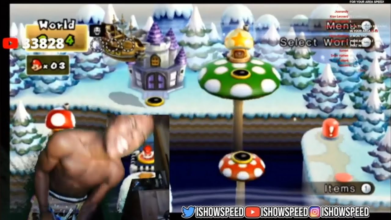 IShowSpeed BREAKS HIS SETUP playing Mario