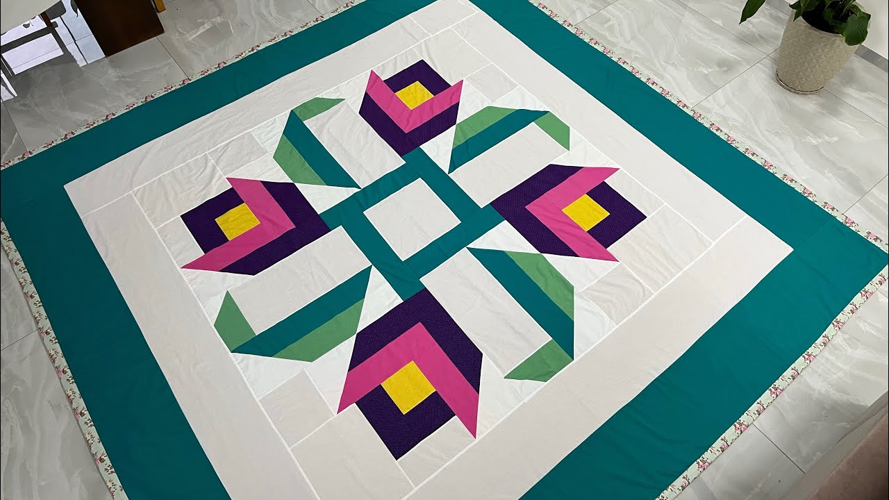 Projeto de cobre leito ou colcha para cama super King, 2,98x2,98cm venha aprender