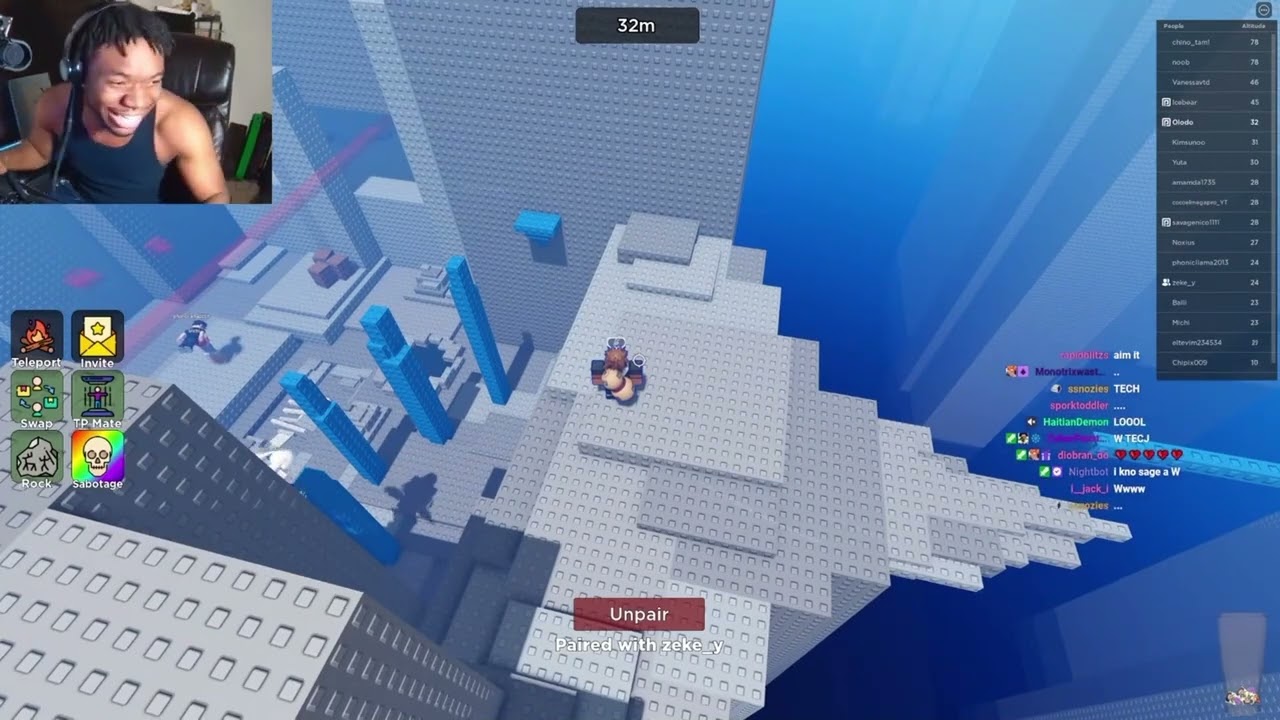 Sagee4 plays obby with zeke