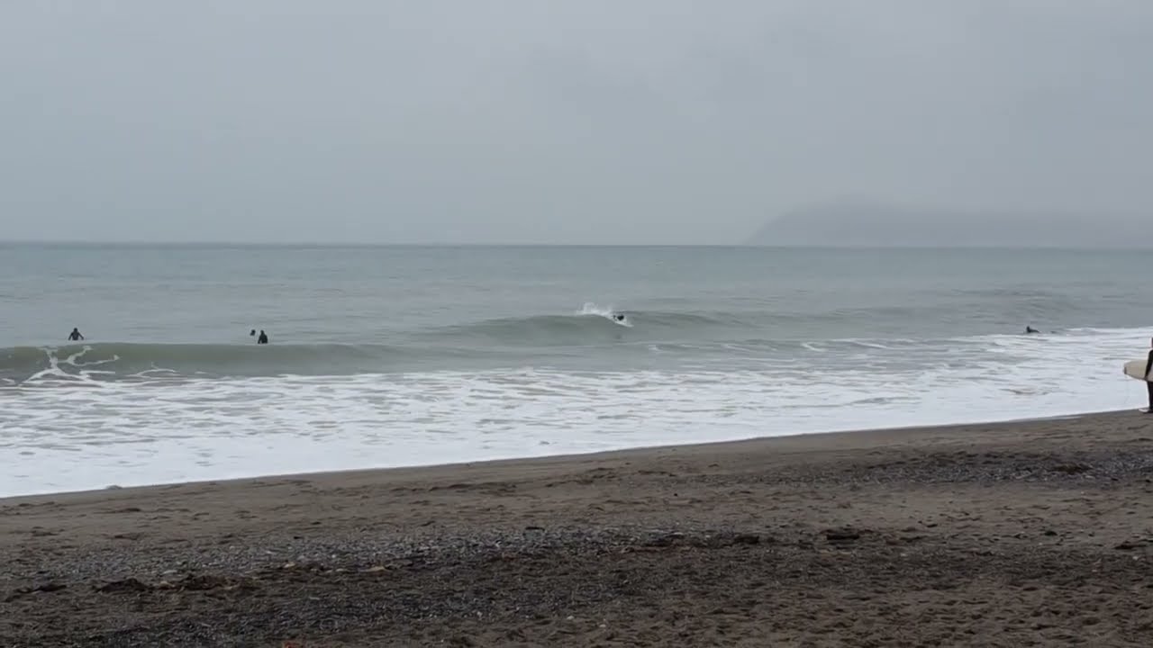 Surfing on Whiterock, Killiney Beach, 31st March