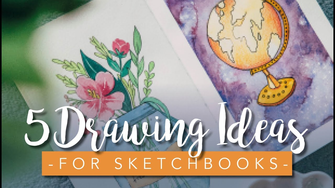 Sketchbook Ideas for Beginners and Artists - 5 Easy Drawings
