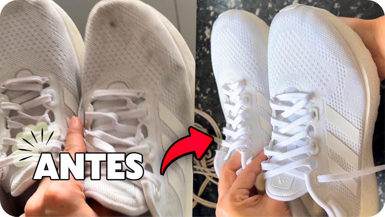 LAVANDO TÊNIS BRANCO NA MÁQUINA DE LAVAR ROUPAS COM SABÃO EM SACHÊ