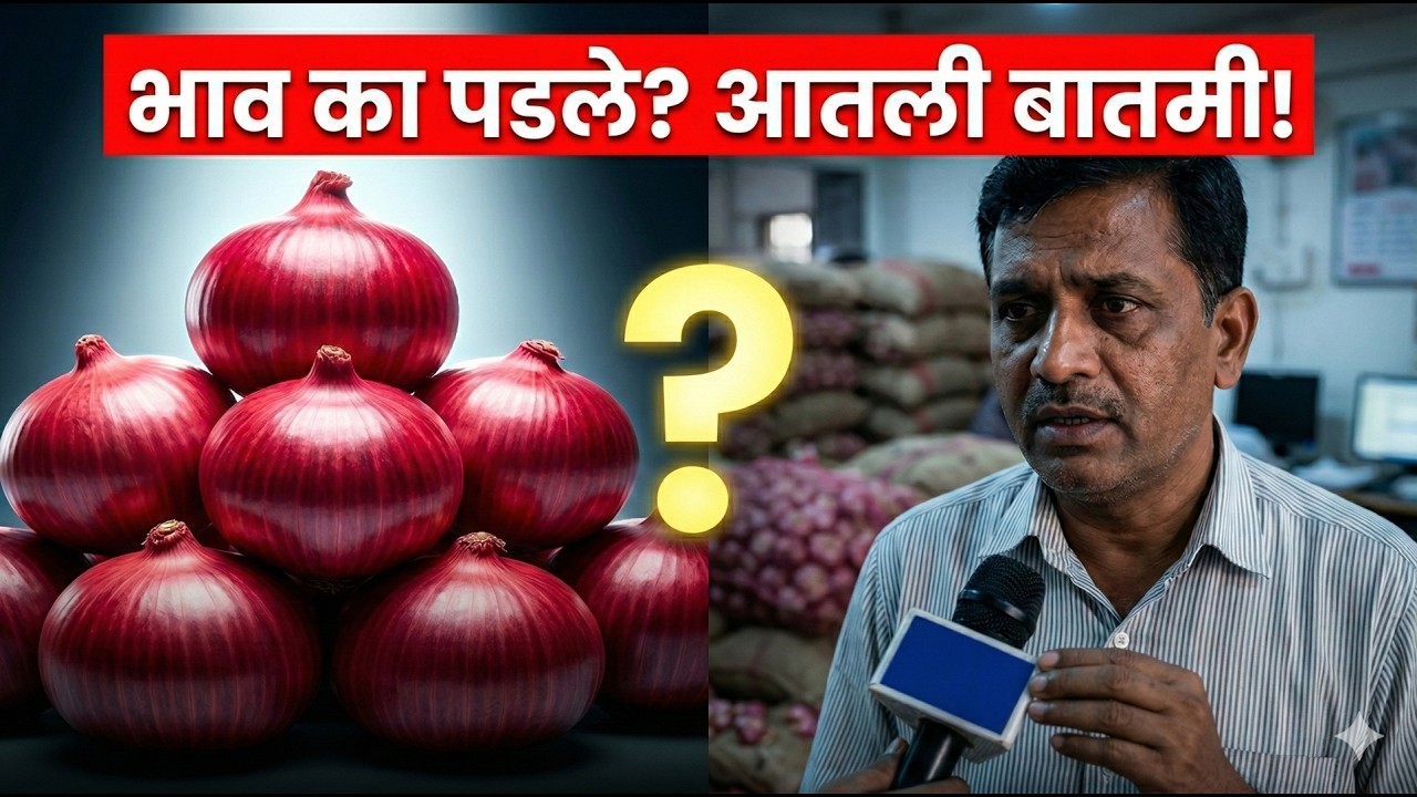 🛑 शेतकऱ्यांनो सावधान! पुढचे ५ दिवस कांदा मार्केटमध्ये आणू नका? 😱 | Today Onion Market Price 📉