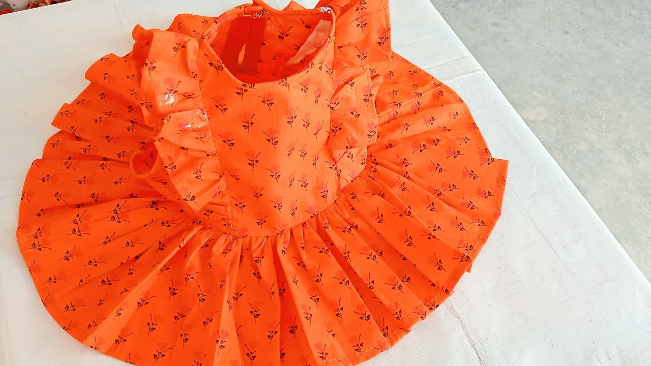 2026 How to make princess baby frock with leftover pieces cutting and stitching | New frock design