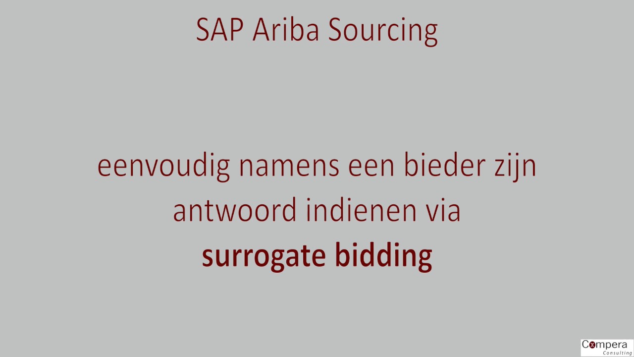 SAP Ariba Sourcing by Compera