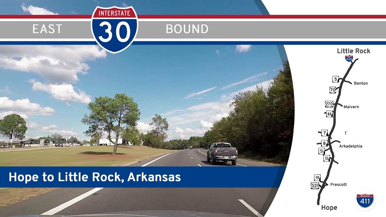 Interstate 30 - Hope to Little Rock - Arkansas |  Drive America's Highways 🚙
