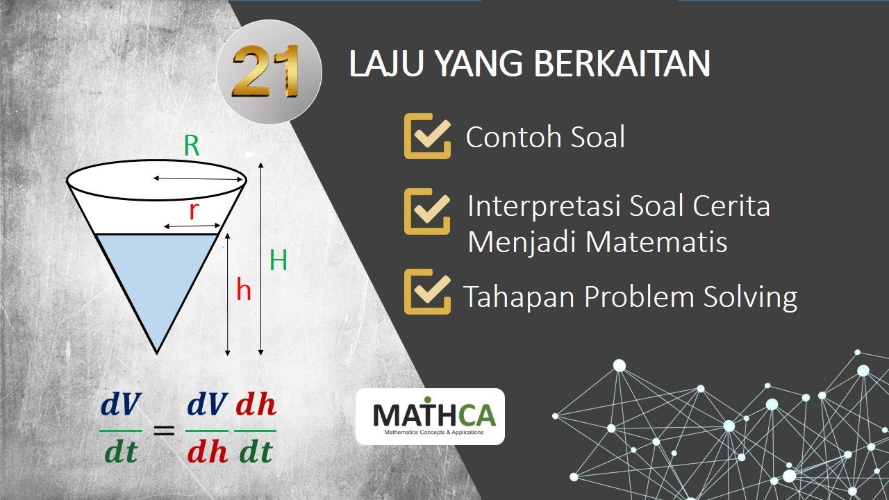 Eps. 21 KALKULUS 1: Turunan - Laju Yang Berkaitan