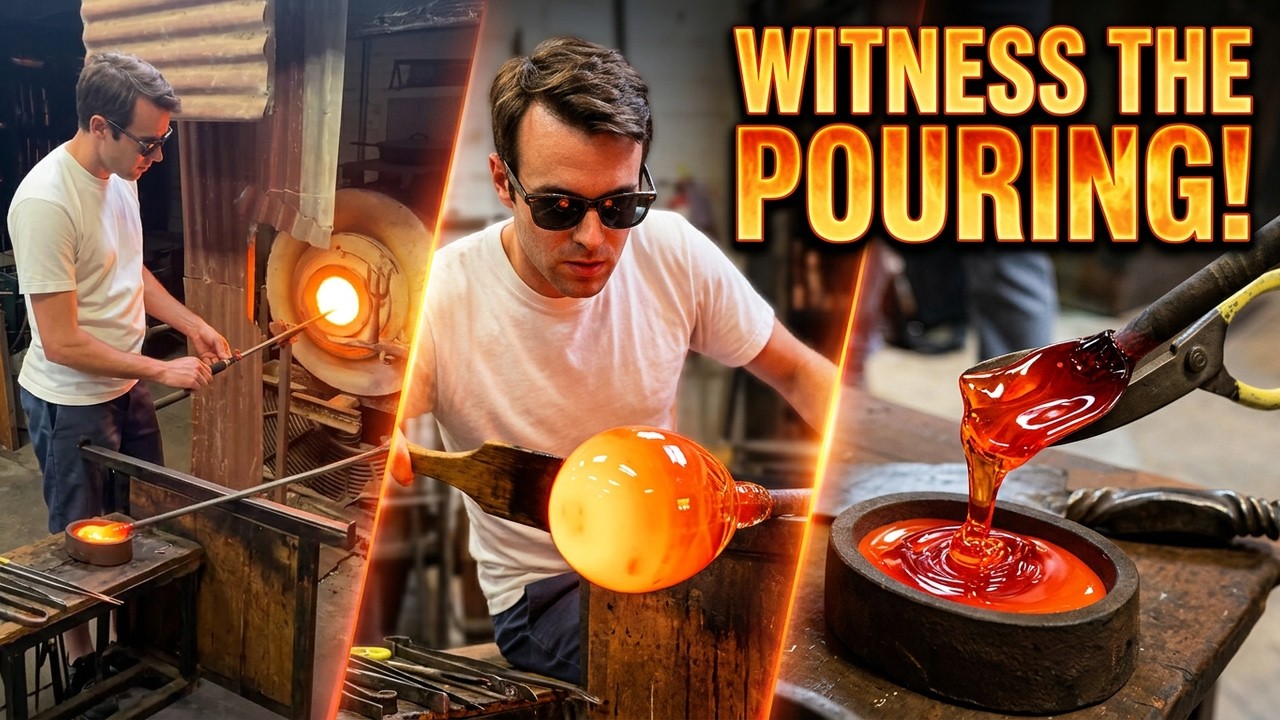 Witness the Magic: Molten Glass Poured Into Iron Molds