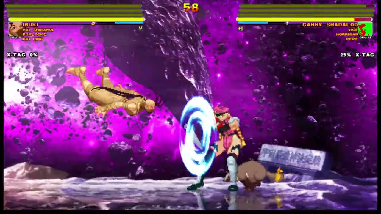 [4K] MUGEN: R, ETB – Mai Ling, Ibuki, Mai, Psylocke vs Pepe Rodriguez, Cammy S., Vice, Morrigan