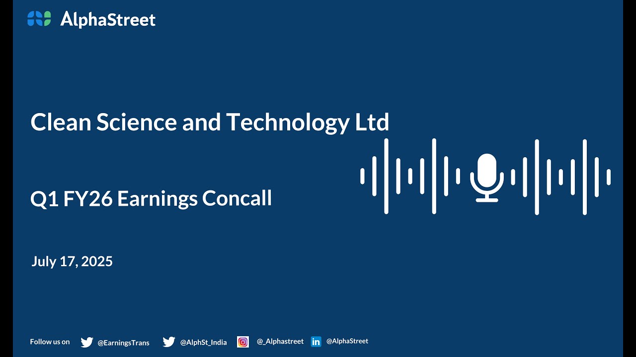 Clean Science and Technology Ltd Q1 FY2025-26 Earnings Conference Call