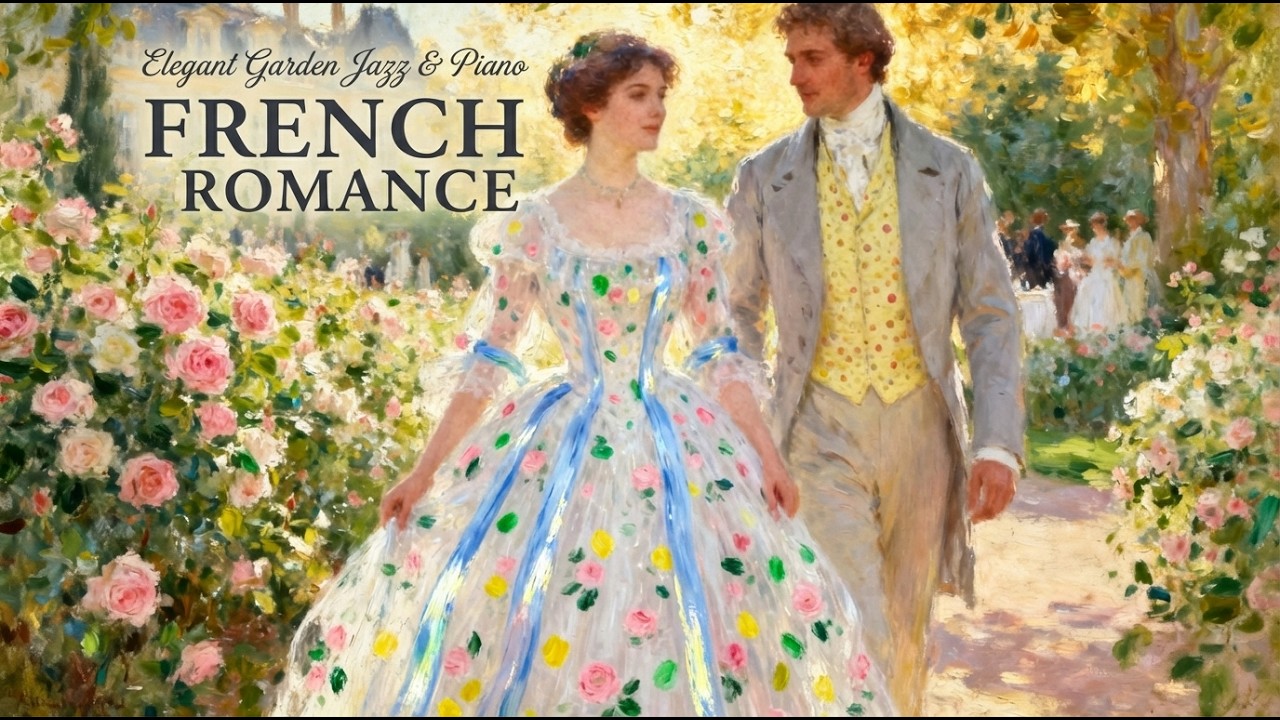 FRENCH ROMANCE 🌹 Elegant Garden Instrumental Music — Sun-drenched Afternoon | Chateau Rose Garden