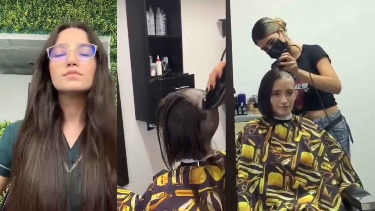 Beautiful Girl Super Long Hair to Shaved Head Transformation | Woman Headshave | Makeover