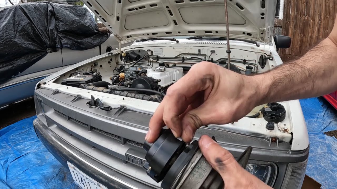 1987 Mazda B2000 LX distributor install  1st YouTube video