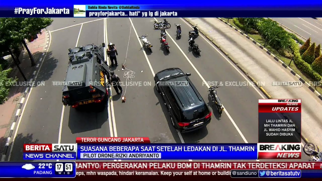 Pantauan Udara di Lokasi Ledakan Sarinah