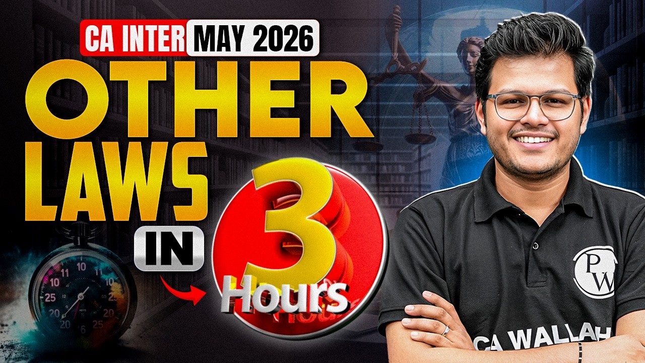 CA Inter Complete Other Laws in 3 Hours🔥| Corporate Law Marathon | CA Inter May26 | CA Chaitanya