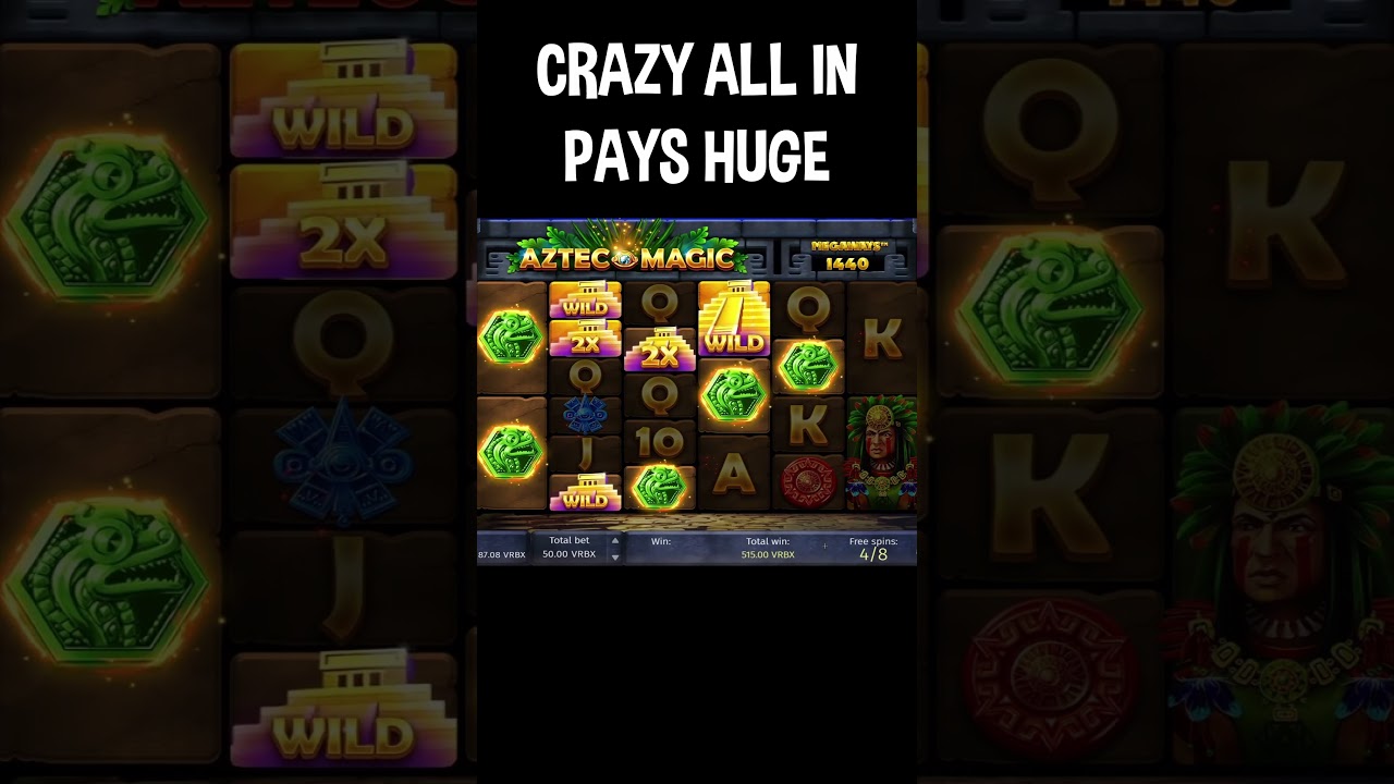 CRAZY ALL IN ON AZTEC MAGIC MEGAWAYS SLOT PAYS HUGE