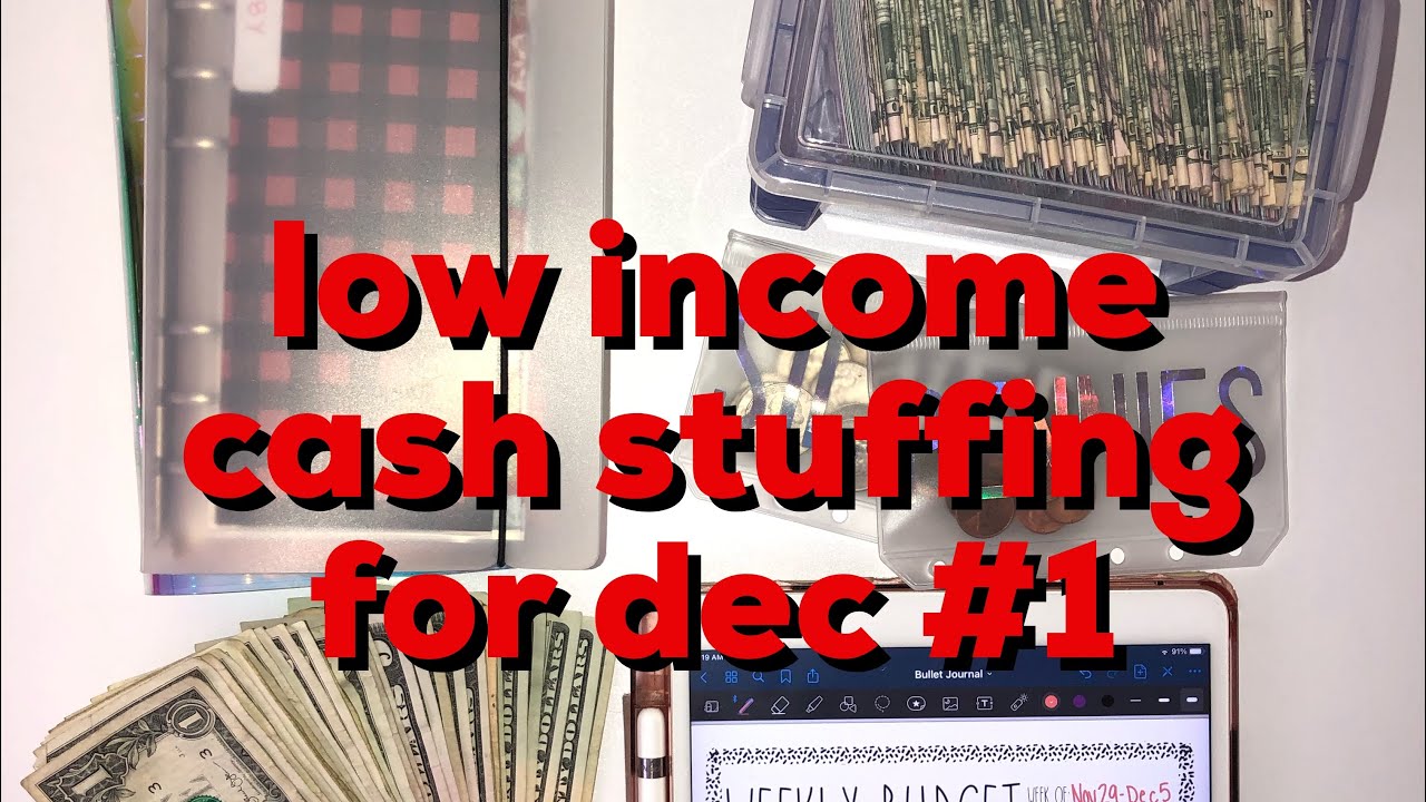 1st december cash stuffing (low income / waitress income)